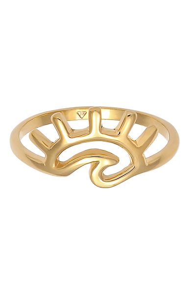 ELLI Ring Ladies Sunrise Sea Waves Summer Trend Blogger In 925 Sterling Silver