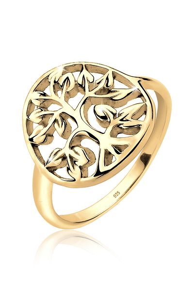 ELLI Ring Ladies Tree Of Life Symbol Floral In 925 Sterling Silver