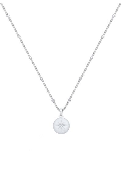 ELLI Colier damă cu lanț tip stea cu diamant (0.03 CT.) din argint 925