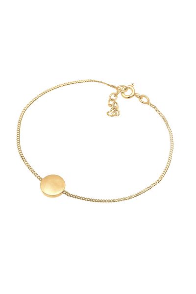 ELLI Bracelet Ladies Platelet Pendant Basic Geo In 925 Sterling Silver Gold Plated