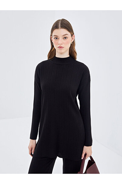 LC Waikiki Lw - Stand Collar Plain Long Sleeve Women's Knitwear Tunic