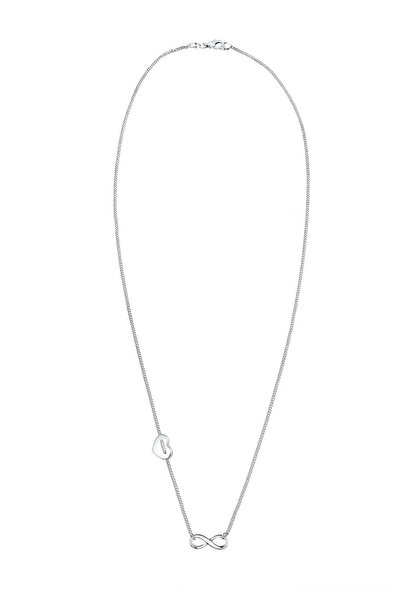 ELLI Dámský náhrdelník s přívěskem Nekonečno ve tvaru srdce, filigrán, stříbro 925