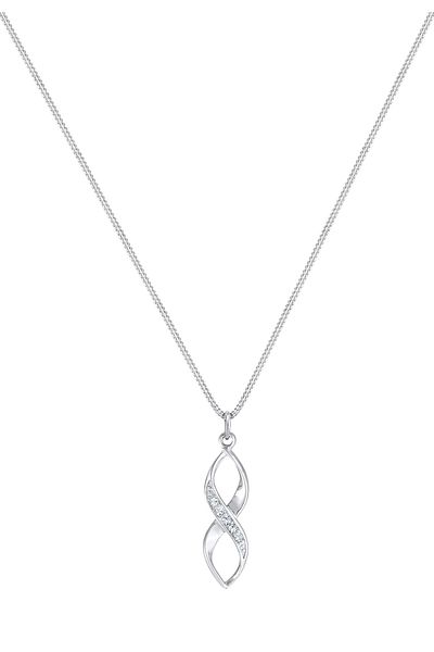 ELLI Cristal Infinit Verziert Argint 925 în Halskette