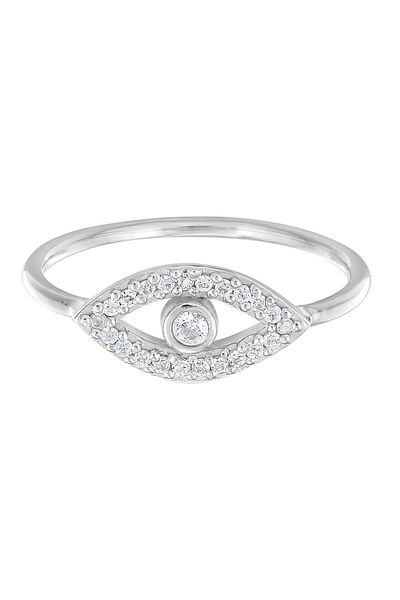 ELLI Inel Damă Simbol Evil Eye Sclipitor Cu Cristale Zirconiu În Argint Sterling 925