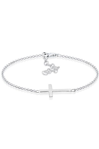 ELLI Armband Damen Kreuz Faith aus 925 Sterling Silber rosévergoldet