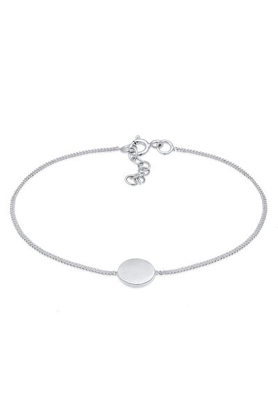ELLI Bratara Dama Pandantiv Placheta Basic Geo In Argint Sterling 925 Placat Aur