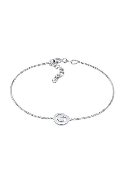 ELLI Brățară de damă cu model spiralat, jucăușă, de bază, din argint 925