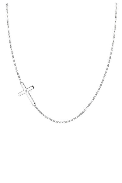 ELLI Dámský náhrdelník s křížkem a přívěskem Religion Basic ze stříbra 925, pozlacený