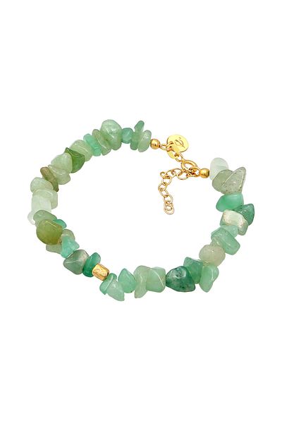 ELLI Bracelet Premium Bracelet Ladies Stones Nature Elegant With Aventurine In 925 Sterling Silver G