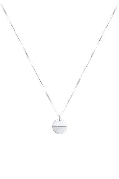 ELLI Náhrdelník Žena Přívěsek z destiček Geo vzhled Matte Statement v 925 Sterling Silver pozlacený