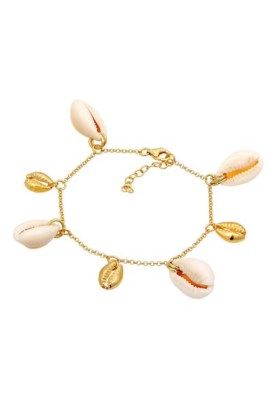ELLI Bracelet Women Kauri Shells Pendant Playful In 925 Sterling Silver