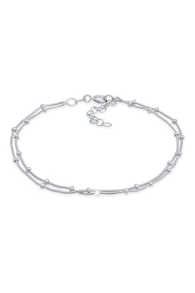 ELLI Brățară de damă cu bile stratificate, elegantă, din argint 925 placată cu aur