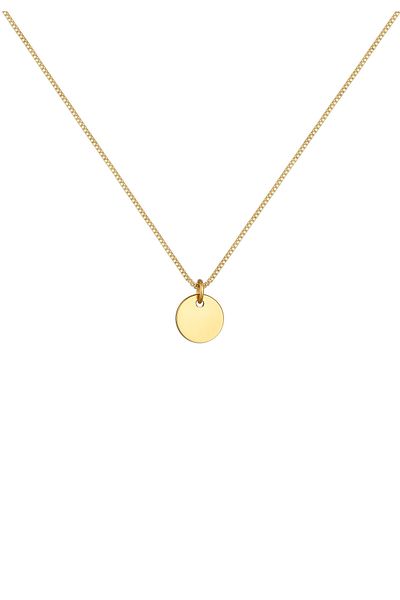 ELLI Colier Doamnă Cu Lanț Venețian Placă Pandantiv Basic Minimal În Argint Sterling 925