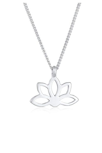 ELLI Colier Doamna Pandantiv Floare De Lotus Spiritual In Argint Sterling 925