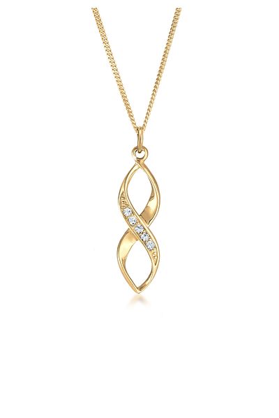 ELLI Anhänger aus 925er-Sterlingsilber – Infinity-Dekoration mit Kristallen