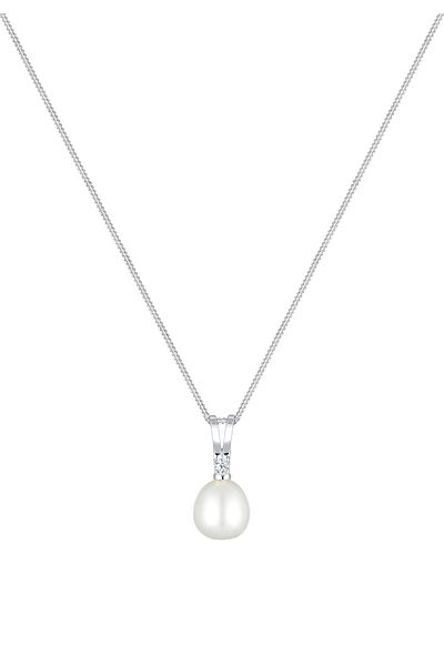 ELLI Náhrdelník s perlou a diamanty (0,03 ct) Stříbro 925
