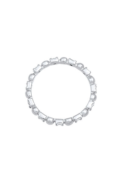 ELLI Dámský prsten s kuličkou, minimalistický tvar, zirkon, ze sterlingového stříbra 925