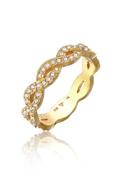 ELLI Ring Ladies Infinity Love Sparkling With Crystals In 925 Sterling Silver
