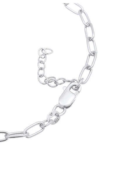 ELLI Dámský náramek s oválným řetízkem ve tvaru srdce, vyrobený ze sterlingového stříbra 925.