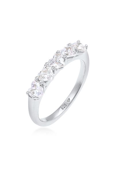 ELLI Inel Dama Inima Logodna Dragoste Elegant Cu Cristale Zirconiu In Argint Sterling 925
