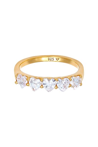 ELLI Ring Ladies Heart Engagement Love Elegant With Zirconia Crystals In 925 Sterling Silver