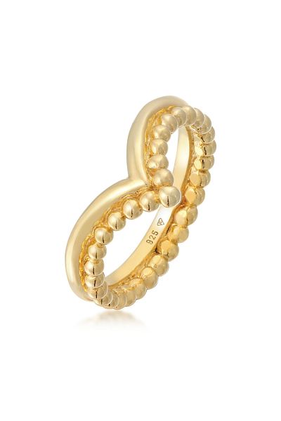 ELLI Ring Ladies Ball Design Stack In 925 Sterling Silver