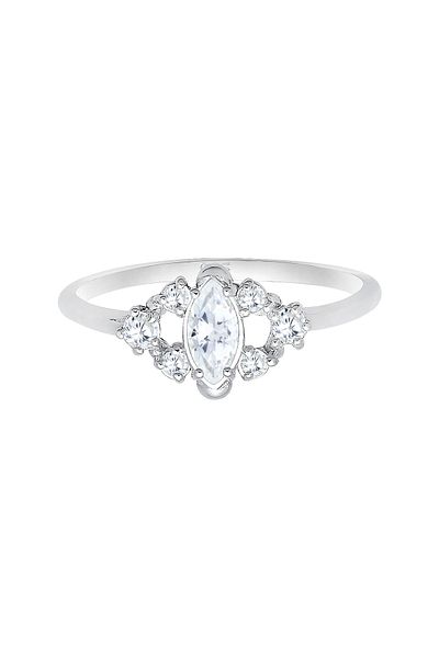 ELLI Inel Femei Motiv Floral Jucăuș Cu Cristale De Zirconiu În Argint Sterling 925
