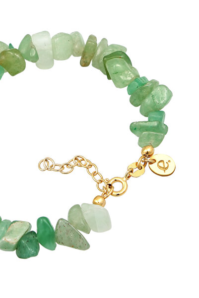 ELLI Brățară PREMIUM Brățară de damă cu pietre naturale elegante cu aventurină din argint 925 g