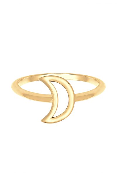 ELLI Ring Cut-out Crescent Astro Basic 925 Sterling Silver