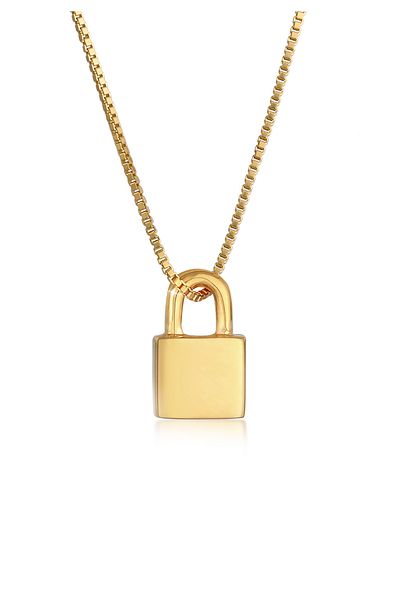 ELLI Necklace Ladies Lock Pendant Venetian Necklace Love In 925 Sterling Silver