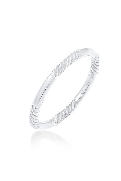 ELLI Inel Femei Stivuit Twisted Basic Minimal În Argint Sterling 925