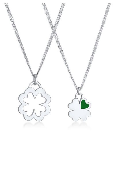 ELLI Náhrdelník Dámská sada s přívěskem Shamrock ze stříbra 925