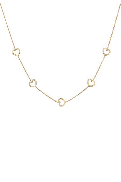 ELLI Necklace Ladies Heart Symbol Love Cut-out In 925 Sterling Silver