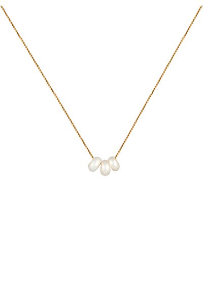 ELLI Necklace Ladies Basic Bead With Freshwater Cultured Pearls In 925 Sterling Silver