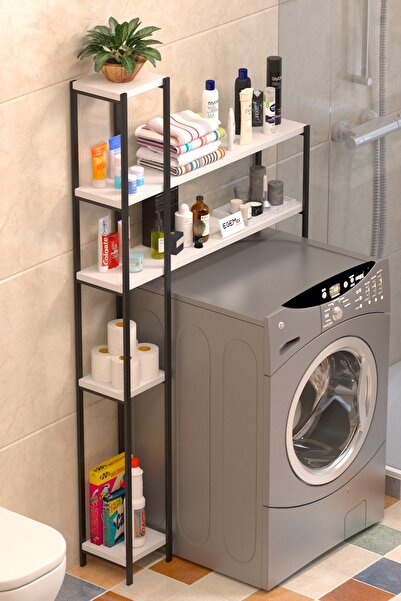 EGEMEV Çamaşır Makinesi Üstü Düzenleyici   BOL RAFLI COK AMAÇLI  Banyo Rafı Çamaşır Makinası DOLABI