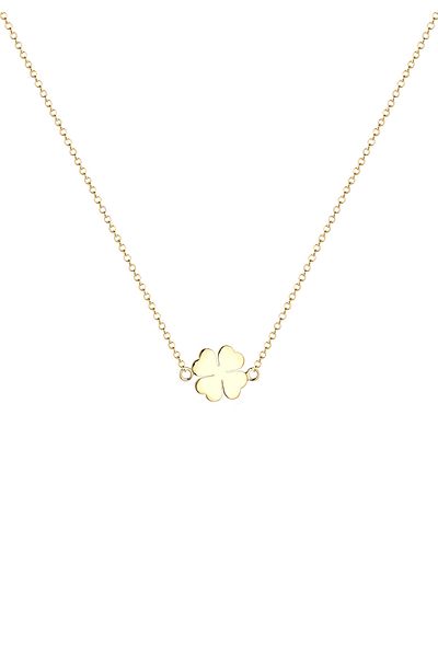 ELLI Necklace Ladies Shamrock Lucky Charm In 925 Sterling Silver