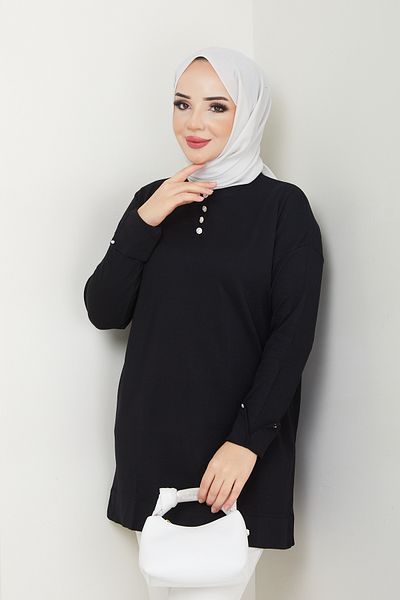 Pamuk Butik Γυναικείο Πλεκτό Μερσεριζέ με Λεπτομέρεια Πέτρας