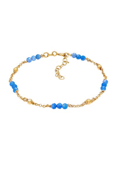 ELLI Top Agat Blue Trend-Armband für Damen – verstellbares 925er-Sterlingsilber