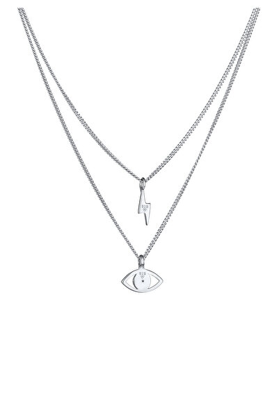 ELLI Dámský náhrdelník s přívěskem s motivem uhrančivého oka a krystaly ze stříbra 925