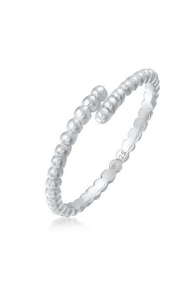ELLI Ring Damen Band Kugel Design offen verstellbar aus 925 Sterling Silber