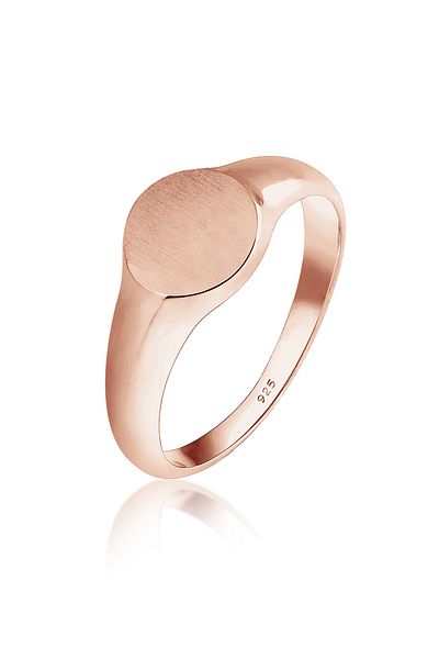 ELLI Ring Matt Oval Geo Basic 925 Sterling Silber