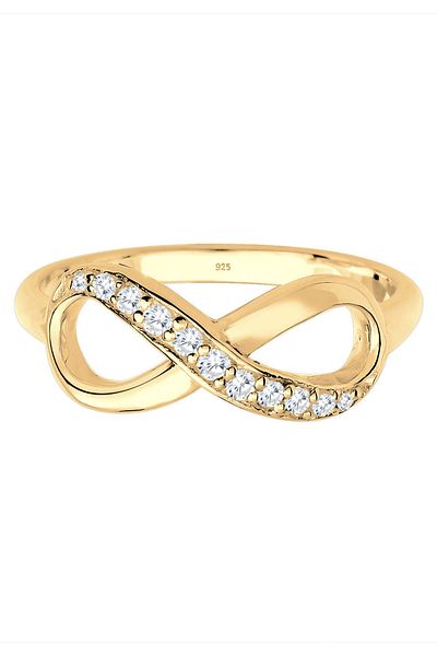 ELLI Ring Ladies Infinity Symbol Eternity Trend With Zirconia Crystals In 925 Sterling Silver