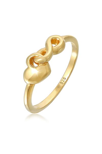 ELLI Inel îmbinat Lady Heart Infinity în argint 925