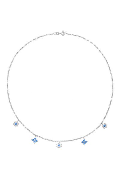 ELLI Halskette Damen Solitär Statement mit Kristallen in 925 Sterling Silber vergoldet