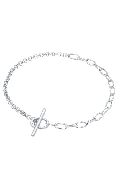 ELLI Bratara Dama Mix Figaro Basic Bar Inchidere Din Argint 925