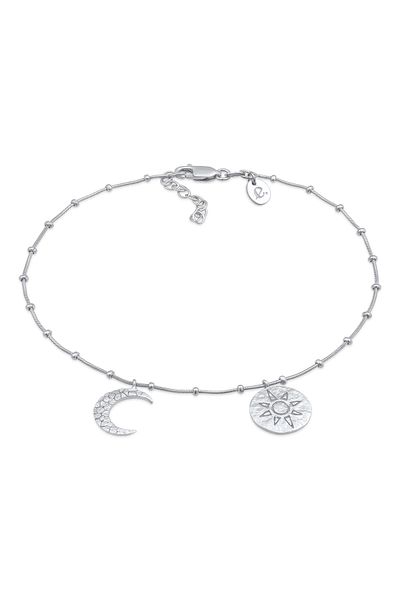 ELLI Anklet Dama Sun Moon Blogger Ajustabila In Argint 925
