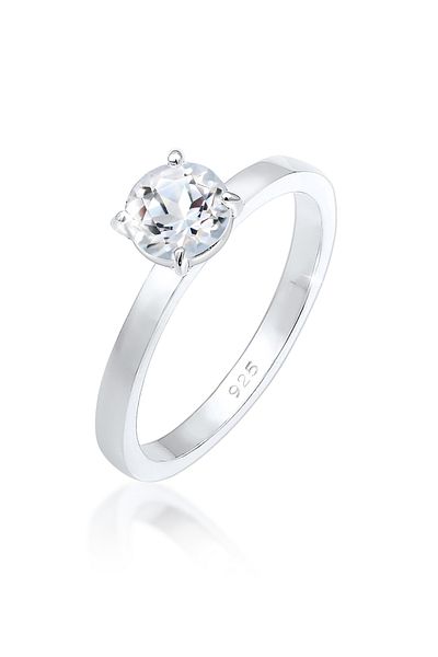 ELLI Inel Premium Inel de Argint pentru Femei Inel de Argint 2 mm Lățime din Argint Sterling 925 Autentic Montat cu Un To