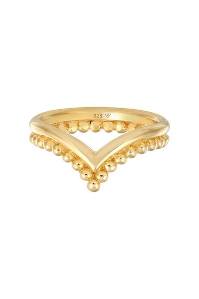 ELLI Ring Ladies Ball Design Stack In 925 Sterling Silver