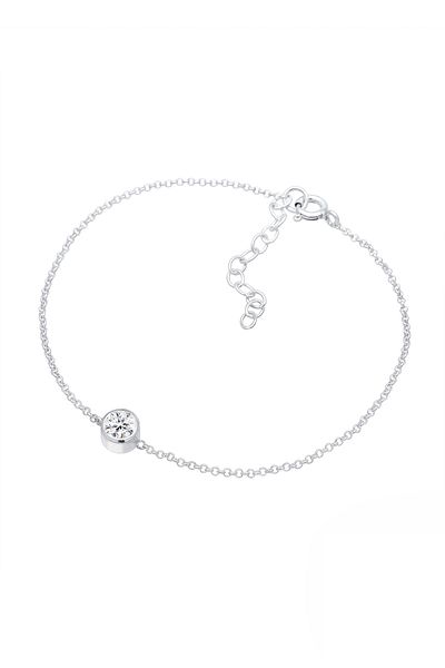ELLI Bratara Doamna Solitar Pandantiv Basic Cu Cristale De Sticla In Argint Sterling 925