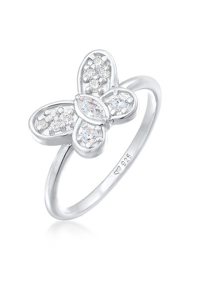 ELLI Inel Doamnelor Simbol Fluture Strălucitor Cu Cristale De Zirconiu În Argint Sterling 925